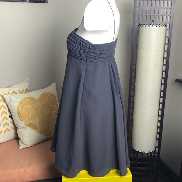 Zara Gray Bandeau Trapeze Mini Dress Size L - Picture 10 of 13